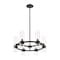 Z-Lite Datus 6 Light Chandelier, Matte Black & Clear 4008-6MB - alternate 4
